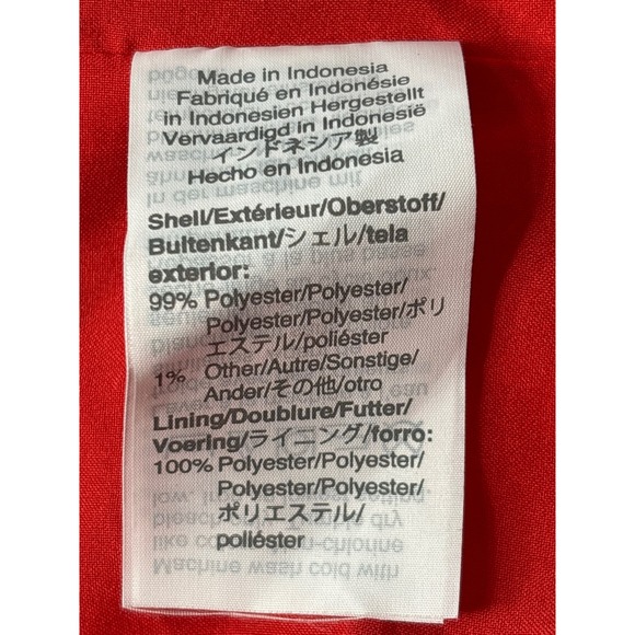 Madewell Tiered-Sleeve Peplum Top In Metallic Prairie Posies Red Floral Print 0 - Picture 9 of 9